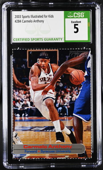 2003 Sports Illustrated SI For Kids #284 Carmelo Anthony Rookie Card RC CSG 5