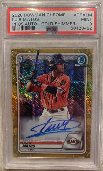 2020 Bowman Chrome Luis Matos Prospect Auto - Gold Shimmer 31/50