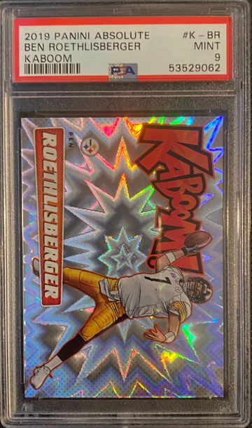 2019 Panini Absolute #K-BR Kaboom Ben Roethlisberger PSA 9