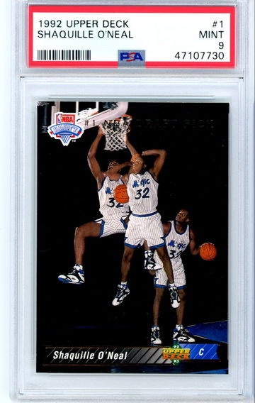 Shaquille O'Neal 1992 Upper Deck #1 Rookie Card RC PSA 9 Mint