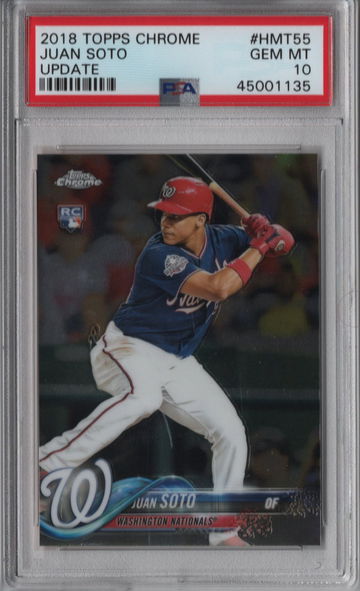 2018 Topps Chrome Update Hmt55 Juan Soto RC PSA 10 Gem Mint