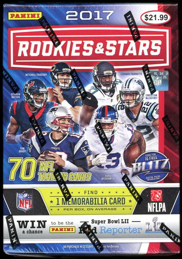 1x 2017/17 PANINI ROOKIES AND STARS FOOTBALL Blaster Box - Possible Rookies -  Patrick Mahomes, Alvin Kamara
