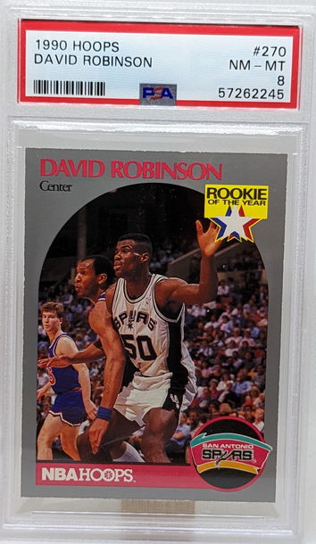 1990 SkyBox NBA Hoops David Robinson #270 PSA 8 Rookie RC