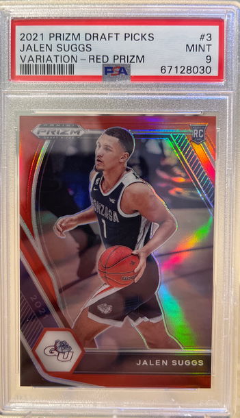 2021 Prizm Draft Picks Jalen Suggs Red /299 PSA 9 
