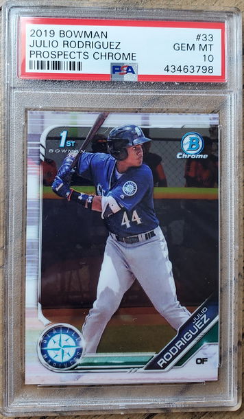 2019 Bowman Chrome Prospects Julio Rodriguez PSA 10