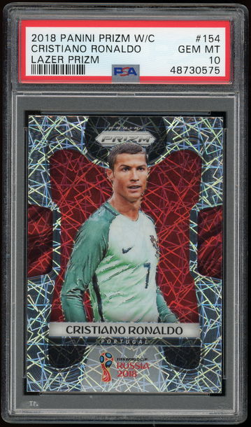  2018 Prizm World Cup Lazer Prizm Cristiano Ronaldo #154 Gem Mint PSA 10