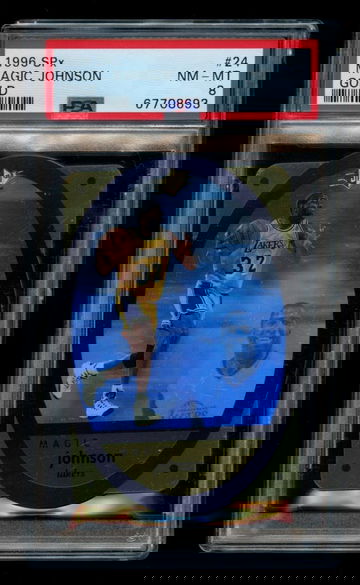 1996-97 UD SPx Gold Magic Johnson #24 PSA 8 NM-MT Los Angeles Lakers HOF