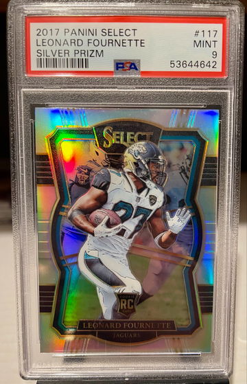 2017 Panini Select Leonard Fournette Silver Prizm PSA 9