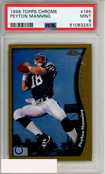 1998 TOPPS CHROME PEYTON MANNING #165 PSA 9 MINT  RC