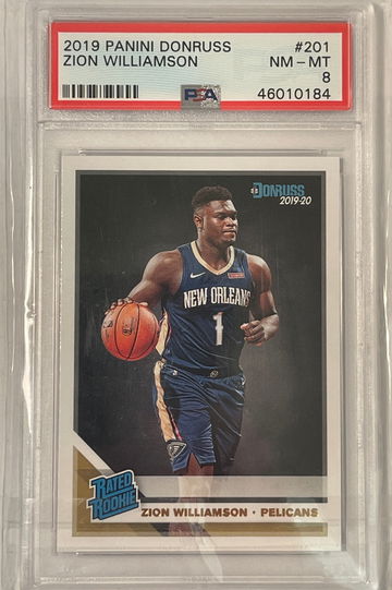 2019 Donruss Rated Rookie Zion Williamson PSA 8