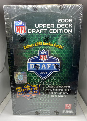 2008 Upper Deck Draft Edition Football sealed Hobby Wax Box (5x Auto)