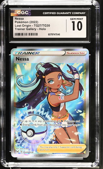 2022 Pokémon Lost Origin Trainer Gallery Trainer Nessa #TG27/TG30 Holo CGC 10