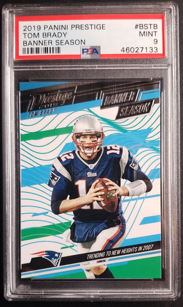 2019 Panini Prestige Banner Season #BSTB Tom Brady PSA 9