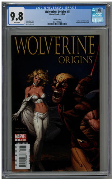 Wolverine: Origins 5 CGC 9.8 Gary Frank Variant cover Captain America
