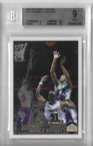 2003 Topps Chrome Carmelo Anthony Rookie #113 BGS9