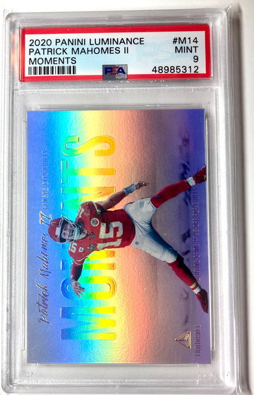 2020 Panini Luminance Patrick Mahomes II Moments PSA 9 Mint