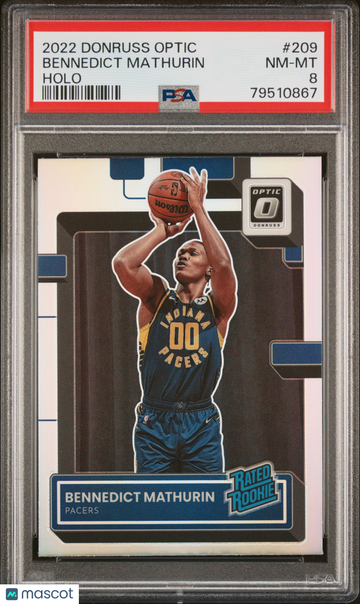 2022 Panini Donruss Optic Bennedict Mathurin #209 Holo PSA 8