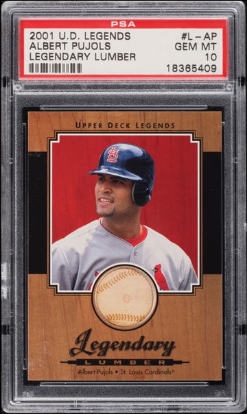 2001 Upper Deck Albert Pujols Legends Lumber Rookie Card PSA 10 Gem Mint *pop 1