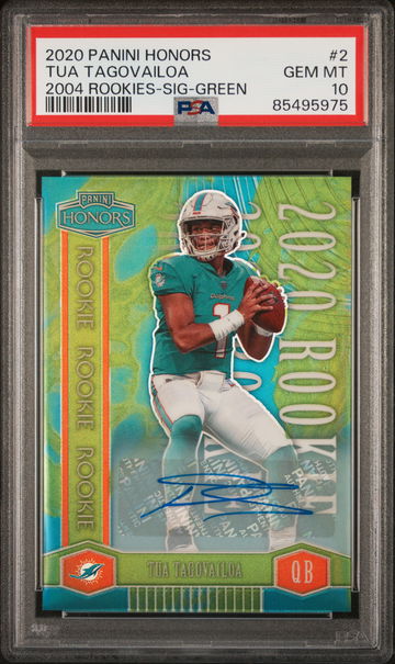 2020 Panini Honors Tua Tagovailoa #2 RC Auto /35 PSA 10