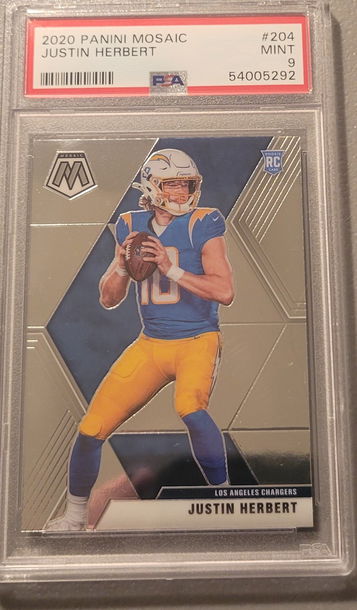 2020 Mosaic Justin Herbert PSA 9