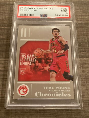 2018-19 Panini Chronicles Rookies Trae Young #532 PSA 9 MINT RC