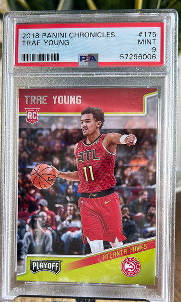 Trae Young 2018 Panini Chronicles PLAYOFF #175 RC Rookie Card PSA 9 Mint Hawks