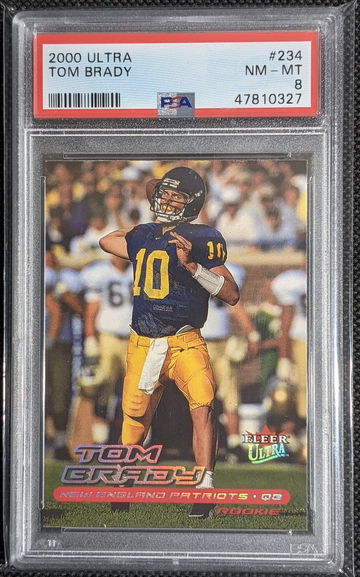 2000 Ultra #234 Tom Brady ROOKIE RC PSA 8