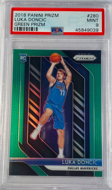 Luka Doncic RC 2018 Green Prizm PSA 9 Rookie