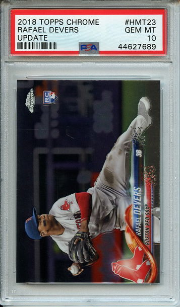 Rafael Devers 2018 Topps Chrome Update #HMT23 PSA 10 Gem Mint! 7689