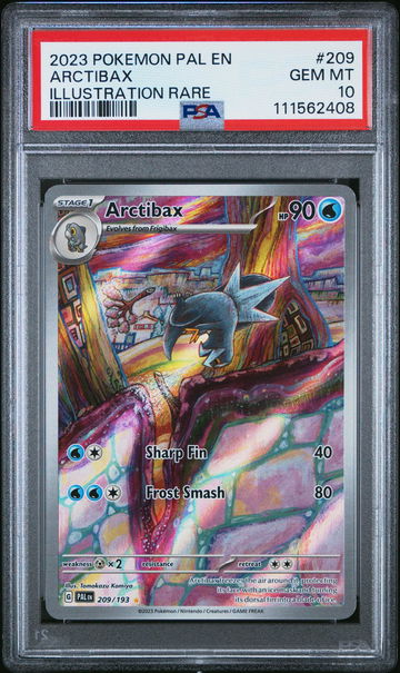 2023 Pokemon Scarlet and Violet Paldea Evolved Illustration Rare Arctibax #209 PSA 10