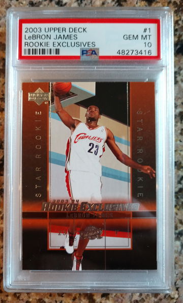 2003 Upper Deck Exclusives  LeBron James #1 PSA 10