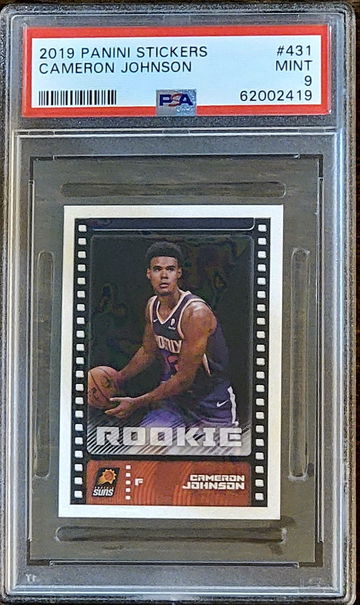 2019 SP CAMERON JOHNSON Panini Stickers PSA 9 POP 4 #431