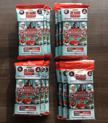 Lot of (12) 2020 Panini Contenders Football Fat Packs