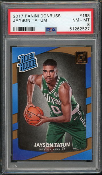 2017 Donruss Jayson Tatum PSA 8 