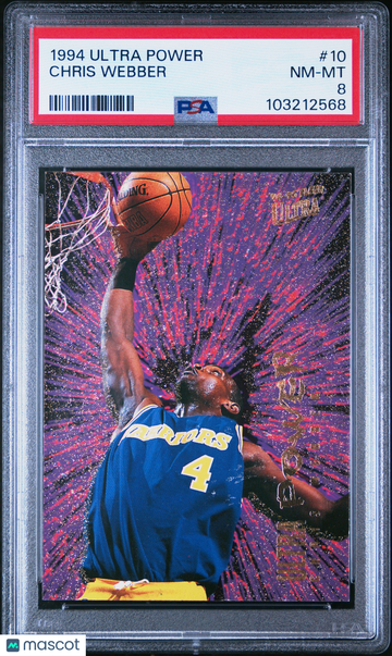 1994 Ultra Power Chris Webber #10 PSA 8