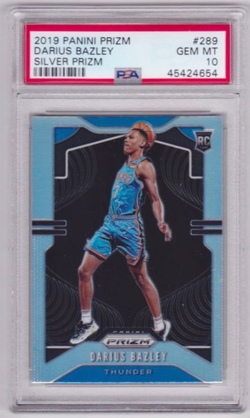 2019-20 Panini Prizm Silver Darius Bazley Rookie PSA 10