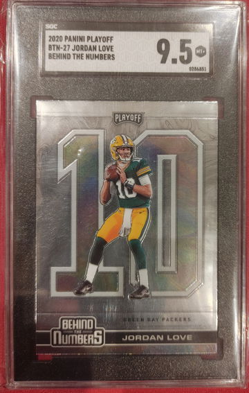 2020 Panini Playoff Behind The Numbers Jordan Love Rookie SGC 9.5 Green Bay Packers