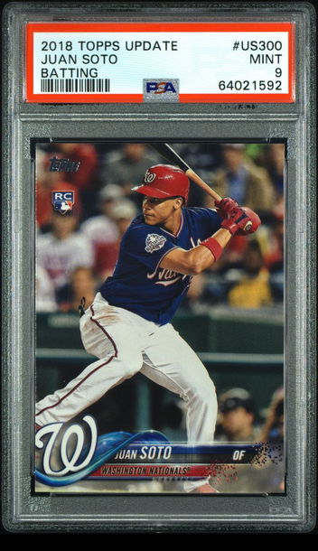 💎🧨2018 Topps Update #US300 Juan Soto Nationals RC PSA 9 MINT MVP ⚾️🐐