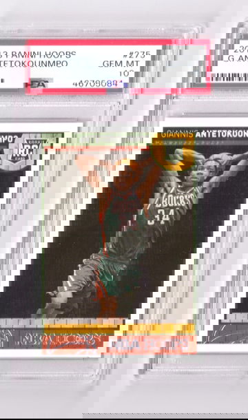 2013-14 Panini NBA Hoops Giannis Antetokounmpo #275 Rookie RC PSA 10