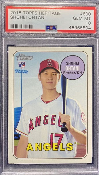 2018 Shohei Ohtani Topps Heritage PSA 10 