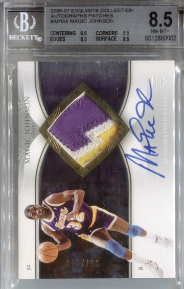Magic Johnson 2006-07 Exquisite Patches Auto /100 BGS