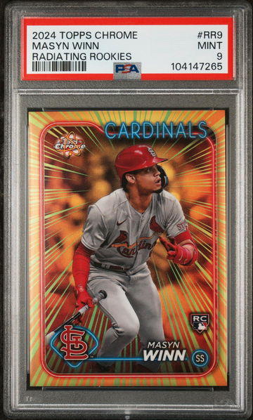 2024 Topps Chrome Radiating Rookies Masyn Winn #RR9 PSA 9