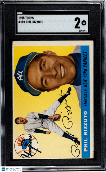 1955 Topps Phil Rizzuto #189 SGC 2