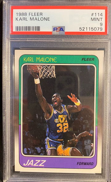 1988 Fleer Karl Malone #114 PSA 9