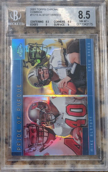 2001 Topps Chrome Combos Drew Brees Mike Alston #TC15