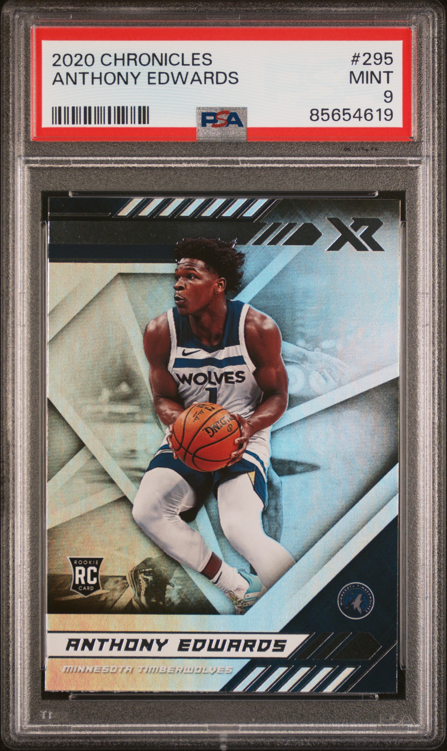 Anthony Edwards 2020 Panini Chronicles ROOKIE #295 PSA 9