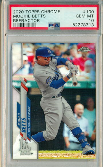2020 Topps Chrome Mookie Betts Refractor #100 PSA 10
