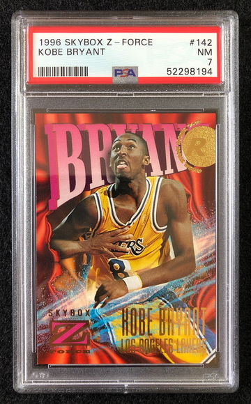 Kobe Bryant 1996-97 SkyBox Z-Force RC #142 Rookie NM PSA 7