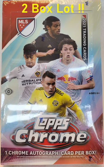 2 Box Lot 2021 Topps Chrome MLS Soccer Factory Sealed Hobby Box FOC, 1 Auto Per💥💥💥💥