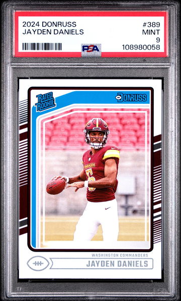 2024 Panini Donruss Rated Rookie Jayden Daniels #389 RC PSA 9